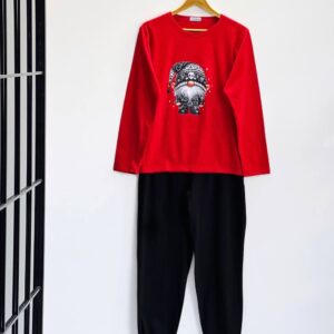 ست عمده بلوز شلوار طرح بابانوئل مشکی