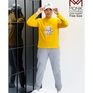 ست عمده بلوز شلوار طرح بابانوئل طوسی