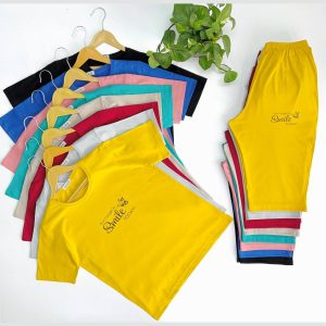 تیشرت و شلوارک عمده طرح smile پروانه