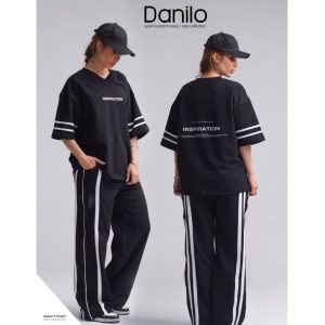 تیشرت و شلوار یقه هفت پشت چاپ ۱۰۰۷۹۲