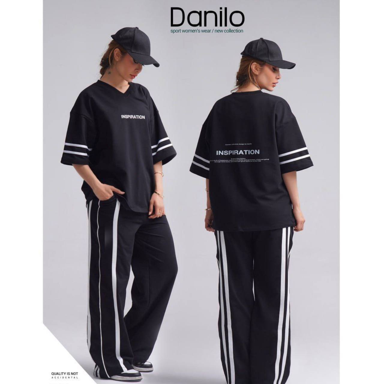 100792 تیشرت و شلوار یقه هفت پشت چاپ ۱۰۰۷۹۲