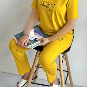 ست تیشرت شلوار smile پروانه