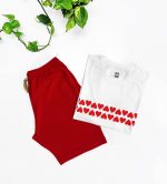 تیشرت و شلوارک عمده قلب قرمز